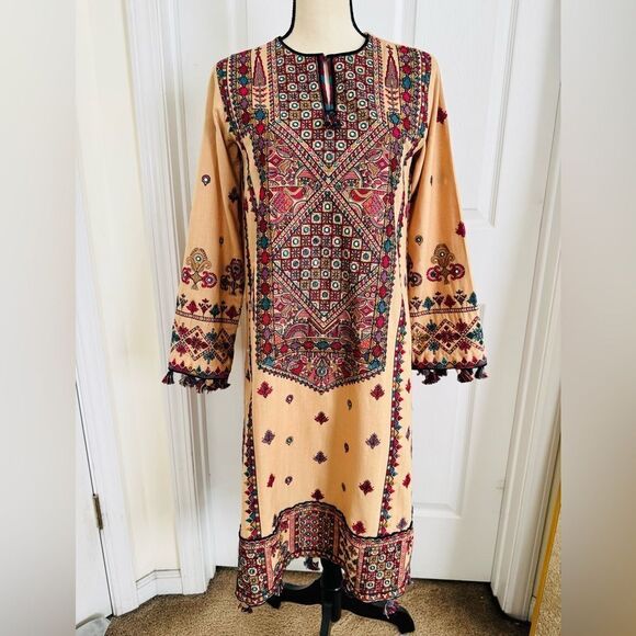 JAZMIN PAKISTANI DESIGNER EMBROIDERED SLUB KHADDAR - Picture 15 of 16
